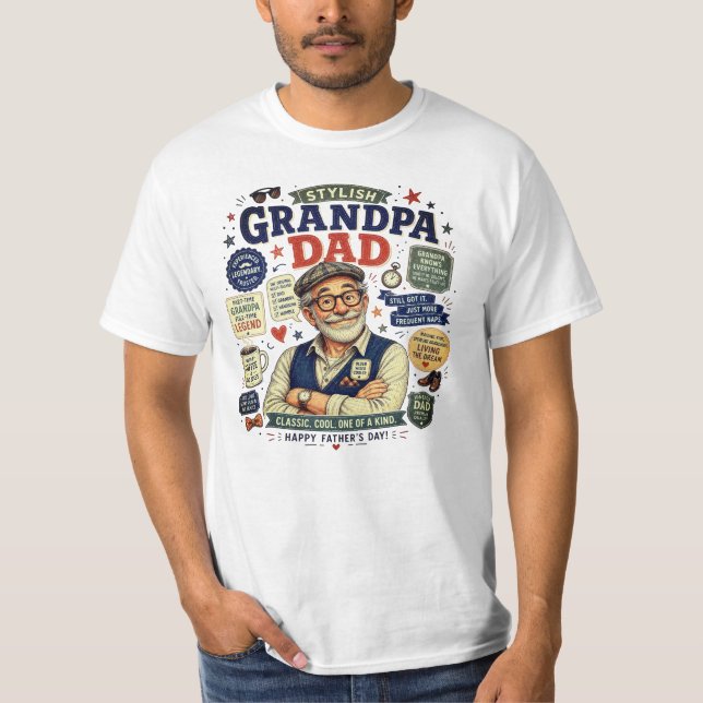 T-shirt Papi - Choisissez votre taille  (Devant)