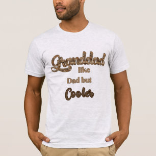 T-shirt Papi comme Papa mais en plus Cool Planche de Bois