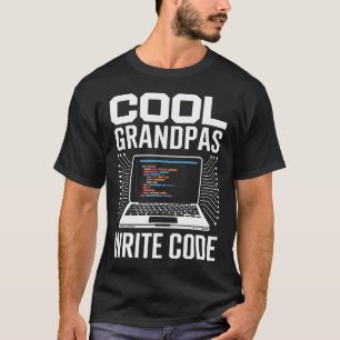 T-shirt Papi Cool Écrivent du Code Drôle Programmeur de Co