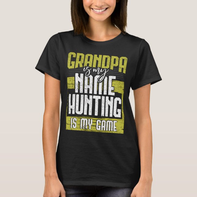 T-shirt Papi Cool est mon nom La chasse est mon jeu Père (Devant)