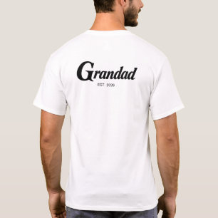 T-shirt Papi Créé Nouveau Cadeau pour Grand-Père
