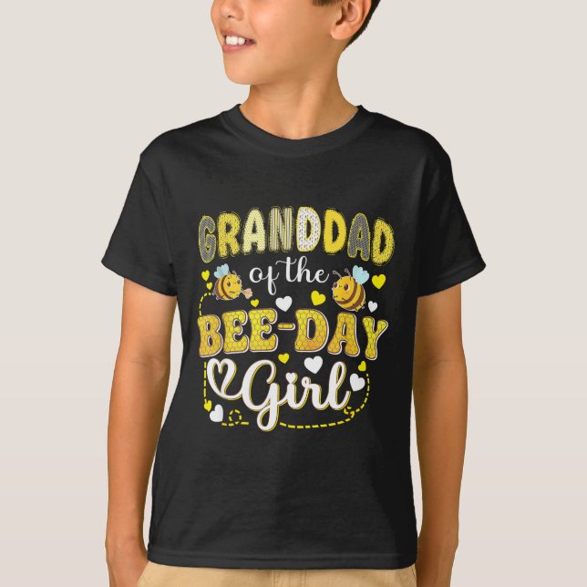 T-shirt Papi de la fille de l'anniversaire de l'abeille dr (Devant)