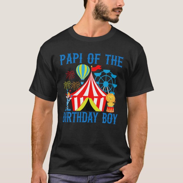 T-shirt Papi de l'Anniversaire pour Boy Ringmaster Circus  (Devant)