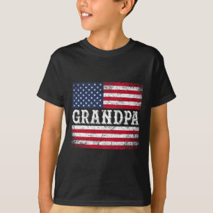 T-shirt Papi Drapeau Vintage Usa Patriotique 4 Juillet