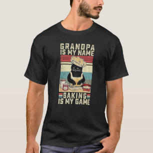 T-shirt Papi est mon nom, la pâtisserie est mon jeu Chat P