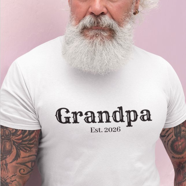 T-shirt Papi établi année coutume (Créateur téléchargé)
