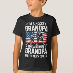 T-shirt Papi hockey comme un grand-père normal sauf mu
