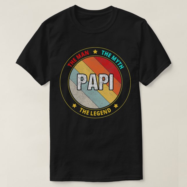 T-shirt Papi L'Homme Le Mythe La Légende  (Design devant)