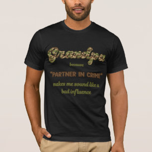T-shirt Papi Parce que Complice Drôle Camo