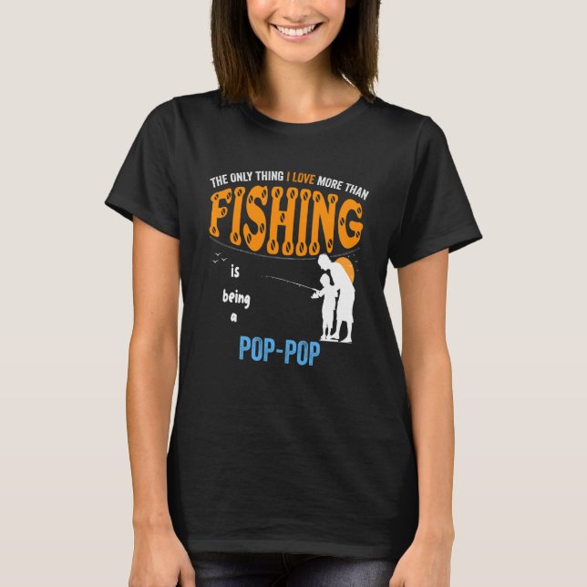 T-shirt Papi Plus Que Amour Pêche Spécial Grand-père Papy (Devant)