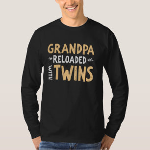 T-shirt Papi rechargé avec des jumeaux Papi