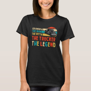 T-shirt Papi Rétro l'Homme le Mythe le Camionneur la Jambe