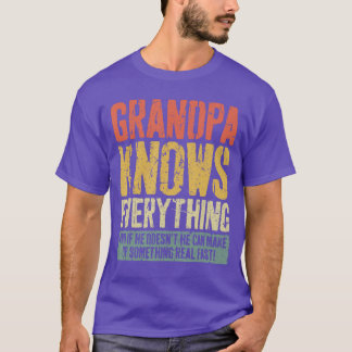 T-shirt Papi Sait Tout Hommes Drôle Papi Pères