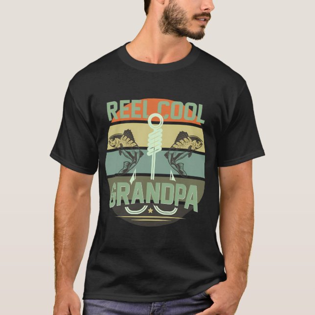T-shirt Papi super cool drôle de jeu de mots sur la pêche (Devant)