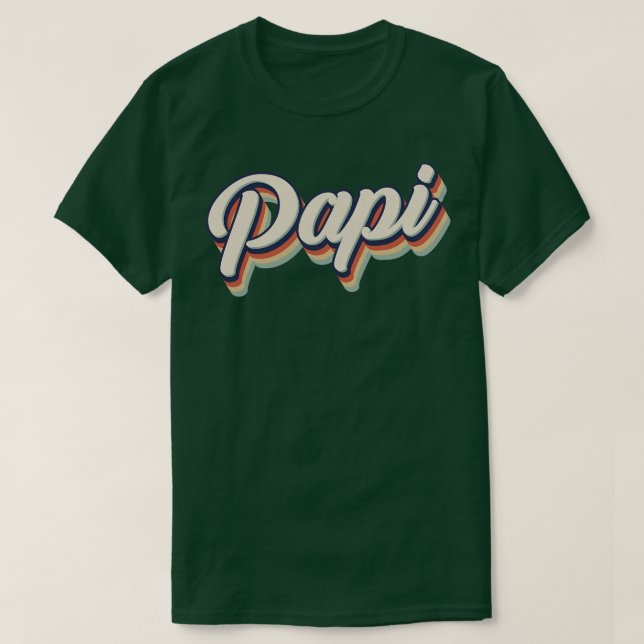 T-shirt Papi Vintage rétro (Design devant)