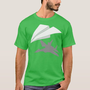 T-shirt Papier Avion Pilote Hommes Garçons Papier Avion