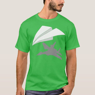 T-shirt Papier Avion Pilote Hommes Garçons Papier Avion