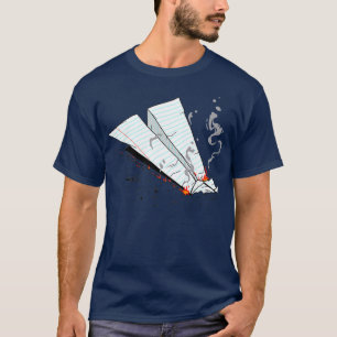 T-shirt Papier Avion Volant Papier Avion Principal Origami
