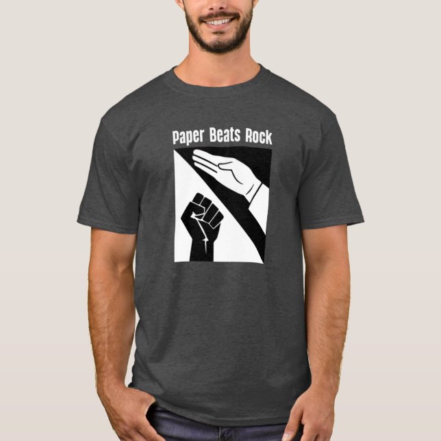 T-shirt Papier Beats Rock (Devant)
