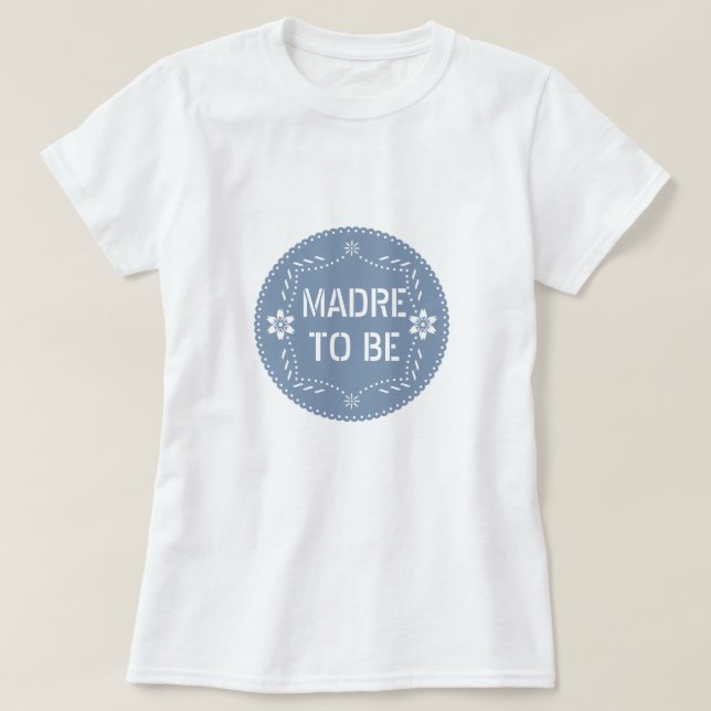 T-shirt Papier bleu foncé picado Madre pour être Baby show (Design devant)