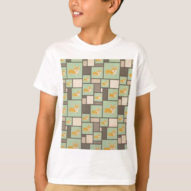 T-shirt Papier Cadeau Kraft Original Corgi (Devant)