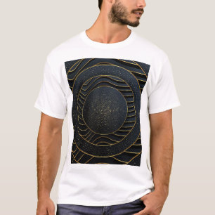 T-shirt Papier de luxe coupé Arrière - plans dorés.