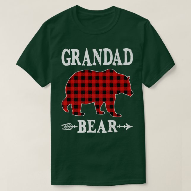 T-shirt Papier de Noël de l'ours grand-père Rouge Buffalo  (Design devant)