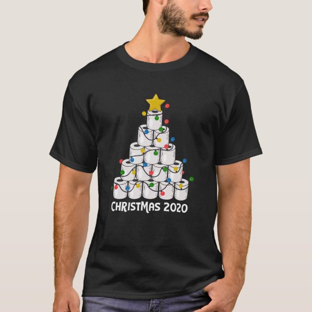 T-shirt Papier de toilette de Noël Arbre cadeau amusant (Devant)