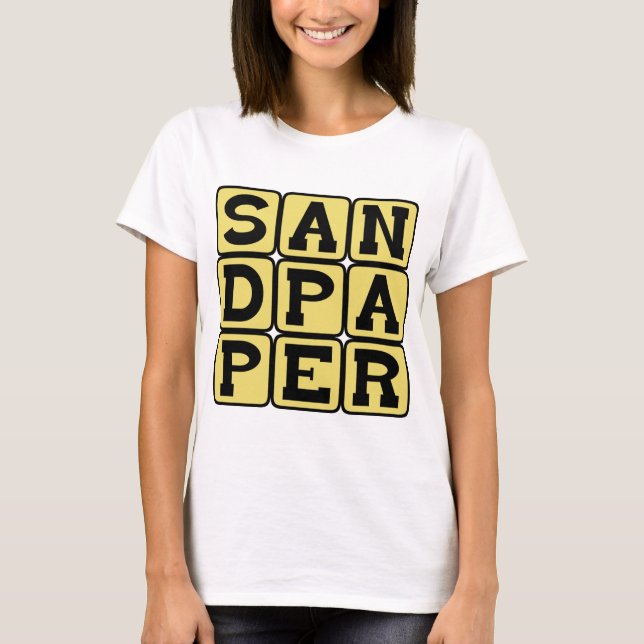 T-shirt Papier de verre, outil de menuisier (Devant)