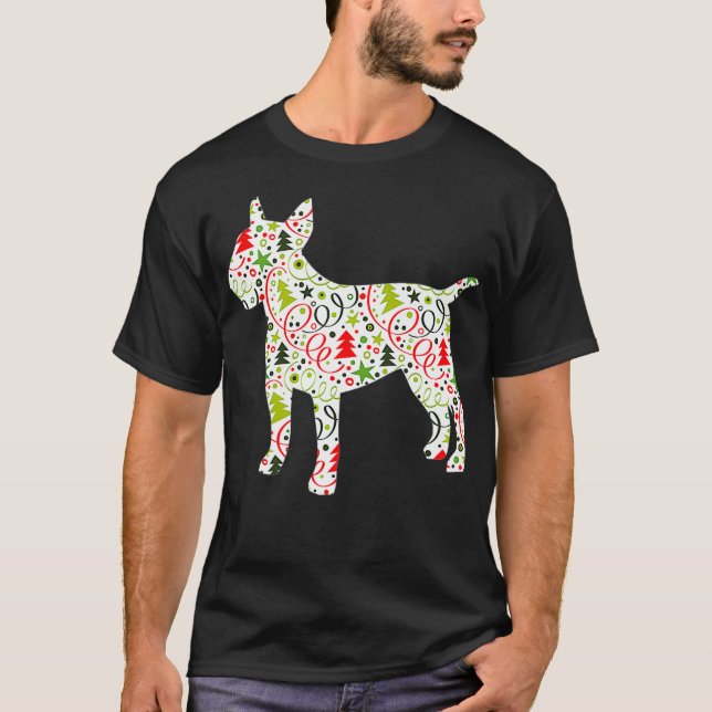T-shirt Papier d'enveloppement de chien noël Tétrrier (Devant)