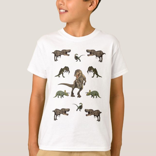T-shirt Papier Dinosaure (Devant)