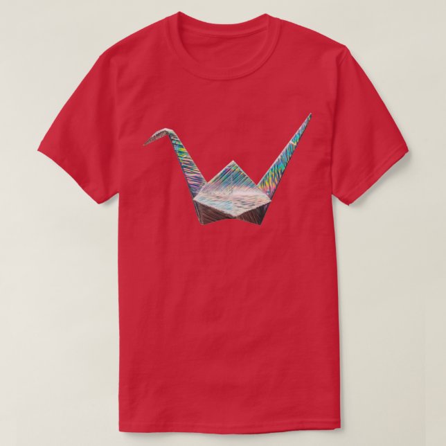 T-shirt Papier Holo Holographique Crane (Design devant)
