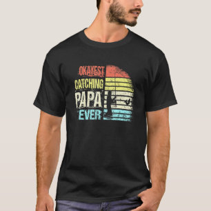 T-shirt Papier Homme Vintage Pêche Okayest Attrapant Papa