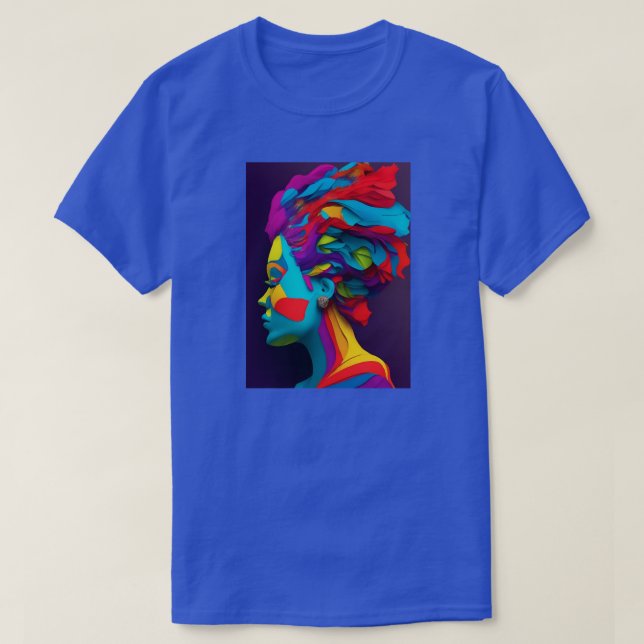 T-shirt papier multicolore (Design devant)