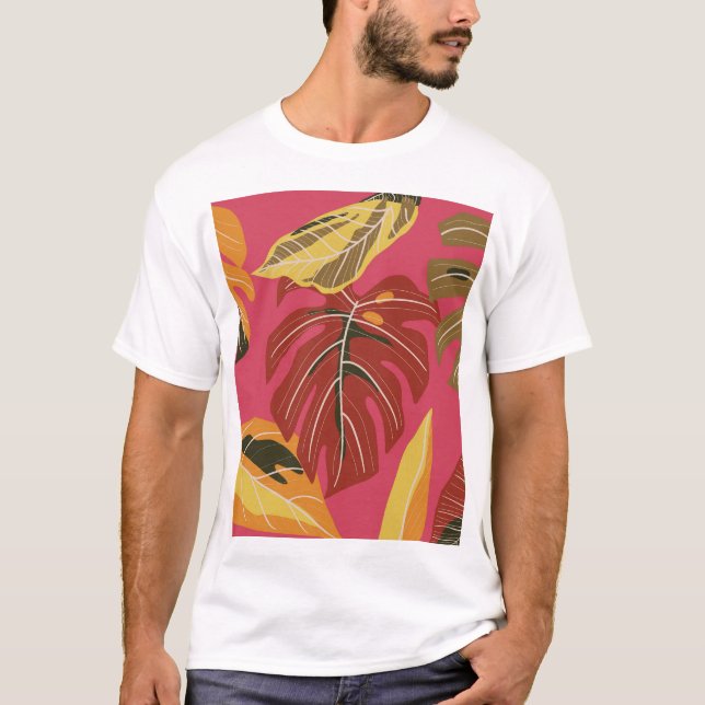 T-shirt Papier peint Art déco doré (Devant)