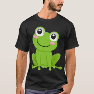 T-shirt Papier peint de grenouille mignonne long