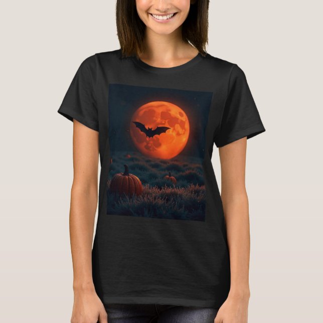 T-shirt Papier peint minimaliste Halloween 🌙 (Devant)
