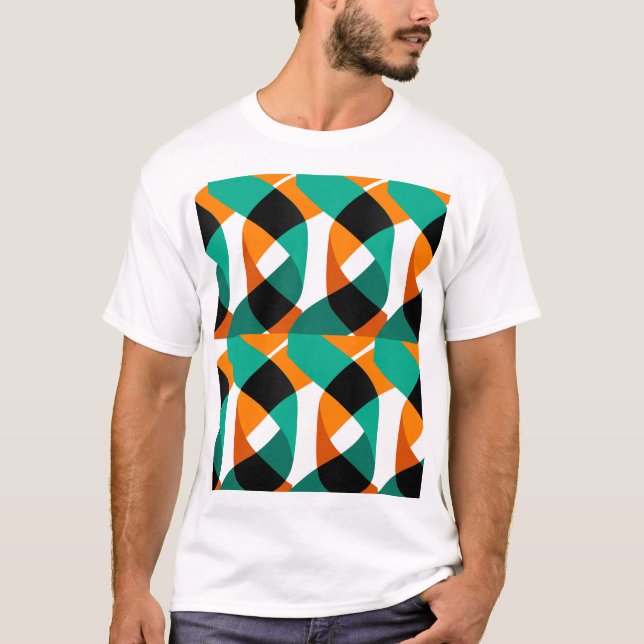 T-shirt Papier peint rétro : Conception Vintage (Devant)