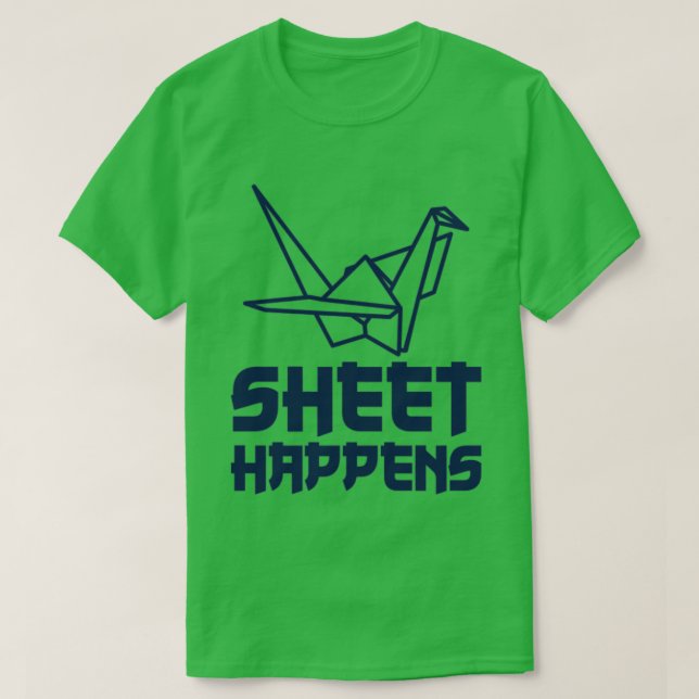 T-shirt Papier pliant arrive papier Origami (Design devant)