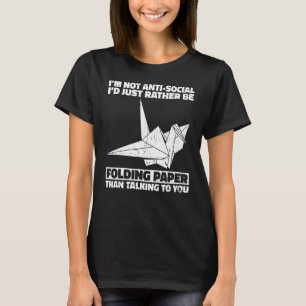 T-shirt Papier pliant Origami pour une grue