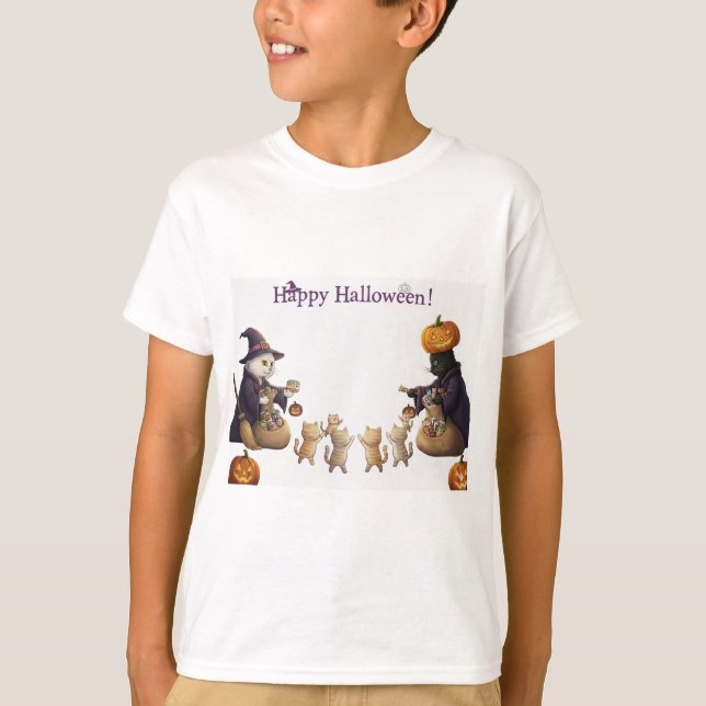 T-shirt Papier&pukku joyeux Halloween ! (Devant)
