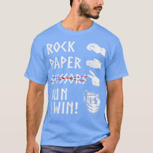 T-shirt Papier Rock Pas Ciseaux Gun Je gagne Drôle Dire Dr