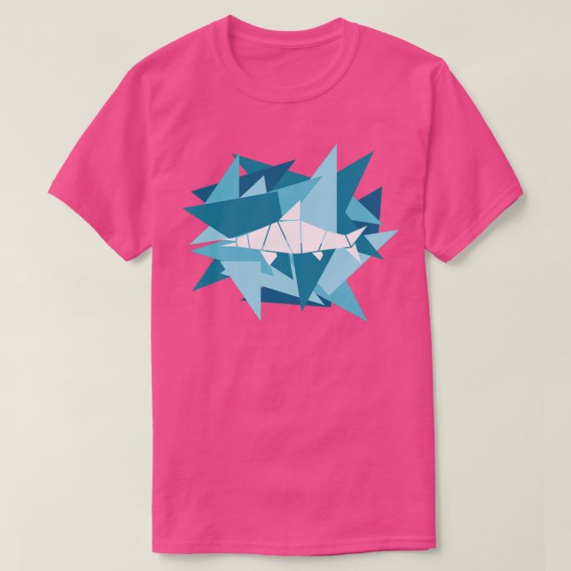 T-shirt Papier Shards Origami Ichthyosaurus (Design devant)
