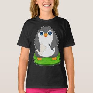 T-shirt Papier Stylo Pingouin