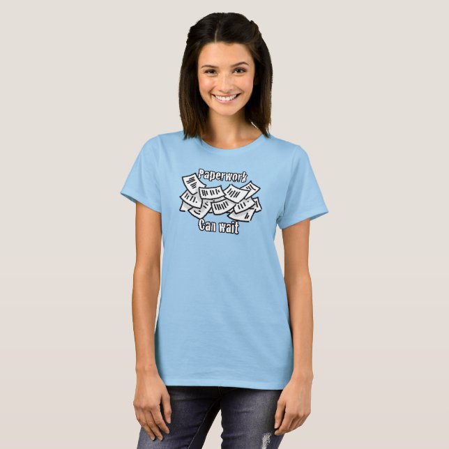 T-shirt Papierasse peut attendre (Devant entier)