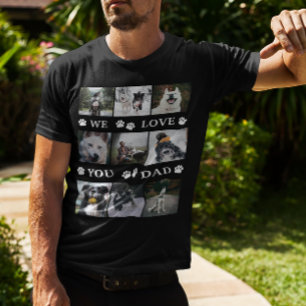 T-shirt Papiers Nous Vous Aimons Papa 9 Photo Collage