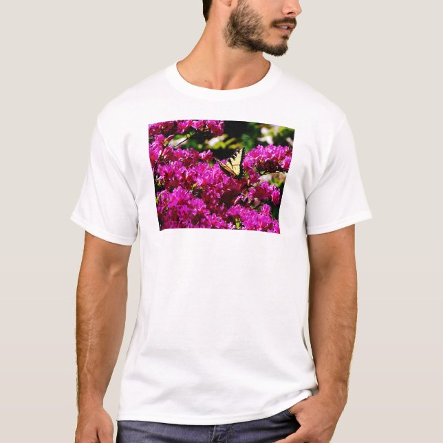 T-shirt Papilio glaucus sur Azalée (Devant)