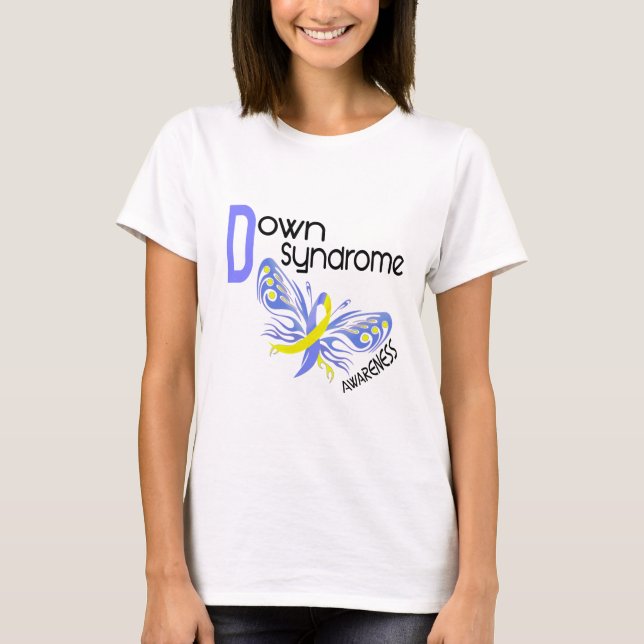 T-shirt PAPILLON 3,1 de syndrome de Down (Devant)