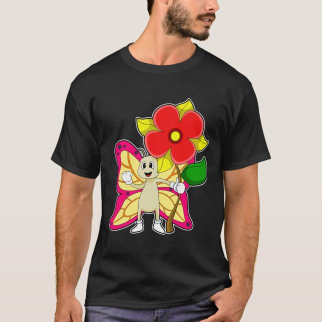 T-shirt Papillon à fleurs (Devant)