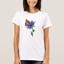 Papillon à fleurs bleues